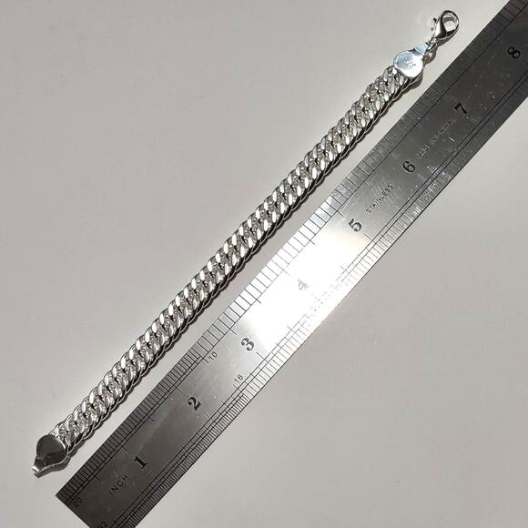 925 Double Chain Bracelet Thick Sterling Silver Christmas Birthday Gift New!!!
